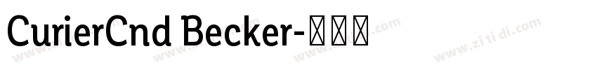 CurierCnd Becker字体转换